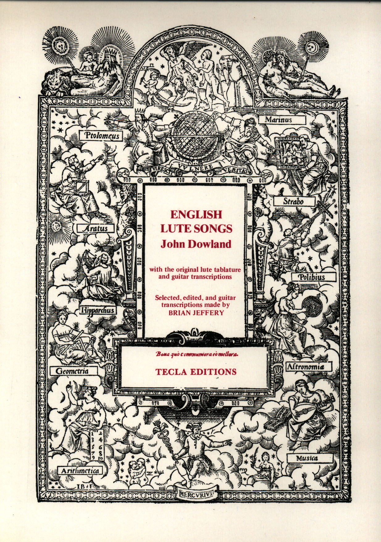 John Dowland - English Lute Songs, selected and edited by Brian Jeffery, as a printed book (TECLA 0038)