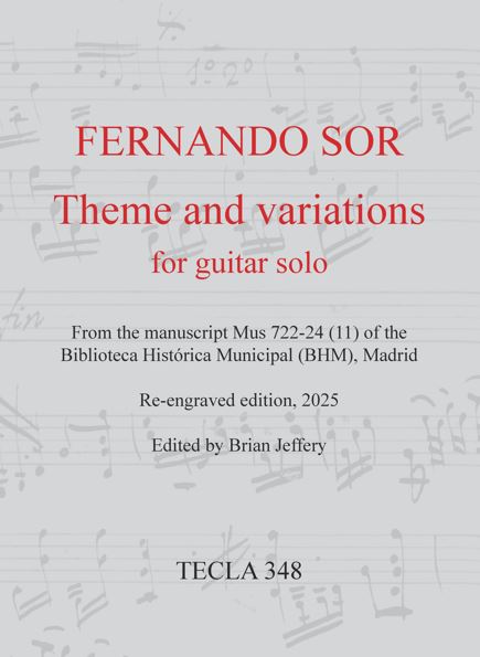 Fernando Sor: The "BHM" Theme and Variations (TECLA 0348) as a printed item